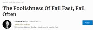 The Foolishness Of Fail Fast Fail Often Notes